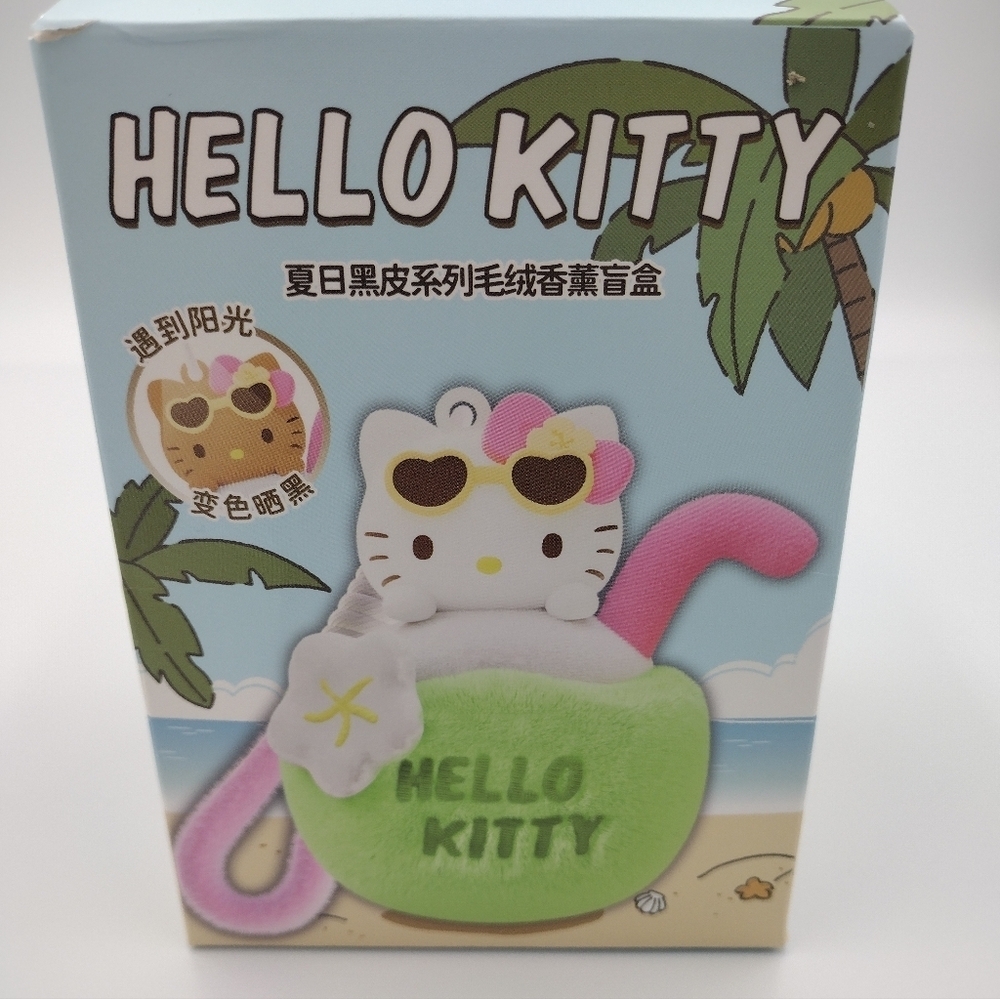 MINISO Hello Kitty Summer Tan Series Plush Aroma Pendant - PINK 🦩FLAMINGO